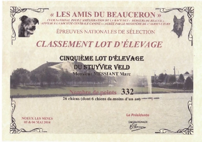 du stuyver veld - Lot d'élevage 2014